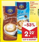 Cappuccino oder Eiskaffee im Netto Marken-Discount Prospekt Cappuccino oder Eiskaffee von Krüger im aktuellen Netto Marken-Discount Prospekt für 2,22 €