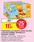 Pom'Potes Les Inédits Sans Sucres Ajoutés Pomme, Mirabelle, Banane, Cerise - Pom'Potes dans le catalogue Intermarché