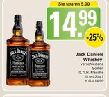Whiskey Angebote von Jack Daniels bei WEZ Bad Oeynhausen für 14,99 €