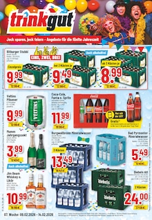 Trinkgut Prospekt der Woche "Aktuelle Angebote" Seite 1, 09.02.2026 bis 14.02.2026 für Bergkamen Aktueller Trinkgut Prospekt "Aktuelle Angebote" Seite 1 von 18 Seiten für Bergkamen