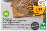 Herzberger Bio-Vollkornbrot mit Roggenflocken Angebote von Bio Naturland bei tegut Offenbach für 1,99 €