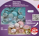 Tafel im V-Markt Prospekt Modern Fashion Kombiservice stone + blue im aktuellen V-Markt Prospekt für 24,99 €