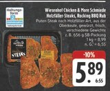 Holzfäller-Steaks, Rocking BBQ Rub Angebote von Wiesenhof Chicken & More Schmiede bei EDEKA Weiden für 5,89 €