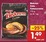 Keks Kakaocreme im Angebot bei Netto Marken-Discount in Meerbusch Keks Kakaocreme Angebote von Biskrem bei Netto Marken-Discount Meerbusch für 1,49 €