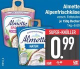 Alpenfrischkäse Natur von Almette im aktuellen EDEKA Prospekt für 0,99 €