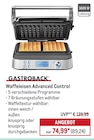 Waffeleisen Advanced Control Angebote von Gastroback bei METRO Moers für 89,24 €