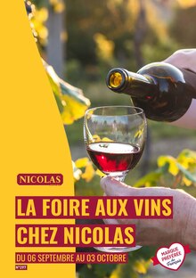 Prospectus Nicolas à Vélizy-Villacoublay, "La foire aux vinx chez Nicolas", 32 pages de promos valables du 06/09/2023 au 03/10/2023