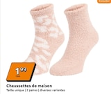 Chaussettes de maison dans le catalogue Action