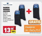 Damen/Herren Socken Angebote von Tom Tailor bei Marktkauf Ulm für 13,98 €