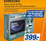 Galaxy Tab S9 FE WiFi + Galaxy Buds FE + 20W Kendo Netzteil Angebote von SAMSUNG bei expert Albstadt für 399,00 €