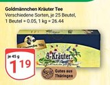 Kräuter Tee Angebote von Goldmännchen bei GLOBUS Halle für 1,19 €