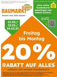 Globus-Baumarkt Prospekt für Oberthal mit 5 Seiten Globus-Baumarkt Prospekt für Oberthal: "Immer eine Idee besser", 5 Seiten, 16.02.2025 - 24.02.2025
