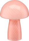 LED Lampe aus Glas, Pilz, rosa (17,5x23,5 cm) Angebote von Dekorieren & Einrichten bei dm-drogerie markt Leverkusen für 14,95 €