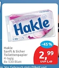 Sanft & Sicher Toilettenpapier von Hakle im aktuellen budni Prospekt