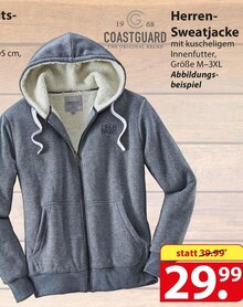 COASTGUARD Herren-Sweatjacke bei famila Nordost in Delmenhorst COASTGUARD Herren-Sweatjacke im Angebot bei famila Nordost Delmenhorst für 29,99 €