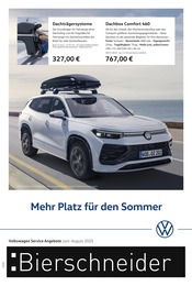 Aktueller Volkswagen Werkstatt & Auto Prospekt in Obertraubling und Umgebung, "Mehr Platz für den Sommer" mit 1 Seite, 01.06.2025 - 31.08.2025