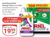 Waschmittel Flüssig, Pulver oder Pods von Ariel für 19,99 € bei GLOBUS im Angebot Waschmittel Flüssig, Pulver oder Pods von Ariel im aktuellen GLOBUS Prospekt