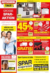 Aktueller Spar-Express Prospekt mit Küchenmöbel, "GUTSCHEIN TAGE", Seite 4