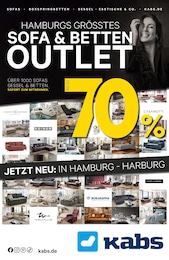 Kabs Prospekt für Itzehoe: "HAMBURGS GRÖSSTES SOFA & BETTEN-OUTLET", 2 Seiten, 02.05.2025 - 22.05.2025