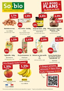 Prospectus So.bio à Cabriès, "LES BONS PLANS", 1 page de promos valables du 01/01/2025 au 31/01/2025