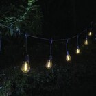 Guirlande lumineuse solaire d'extérieur LED intégrée IP44 blanc chaud 10 mètres dans le catalogue Castorama
