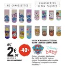 Lot de 4 mi chaussettes ou ultra courtes licence bebе - PAW PATROL en promo chez E.Leclerc Ajaccio à 2,97 €
