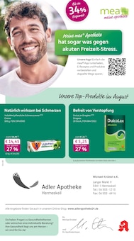 mea - meine apotheke Prospekt der KW 32 "Unsere August-Angebote" Aktueller mea - meine apotheke Prospekt "Unsere August-Angebote" Seite 1 von 4 Seiten
