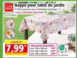 Nappe pour table de jardin - CASA ROYALE en promo chez Norma Montbéliard à 7,99 €