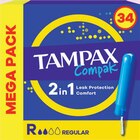 Compak Regular Mega Pack x34 - Tampax en promo chez Intermarché Super Compak Regular Mega Pack x34 - Tampax dans le catalogue Intermarché Super