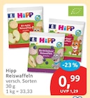 Bio Apfel Reiswaffeln von Hipp für 0,99 € bei budni im Angebot Bio Apfel Reiswaffeln von Hipp im aktuellen budni Prospekt