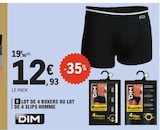 Lot de 4 boxers ou lot de 4 slips homme - Dim dans le catalogue E.Leclerc