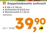 Doppelstabmatte anthrazit im Globus-Baumarkt Prospekt Doppelstabmatte anthrazit von im aktuellen Globus-Baumarkt Prospekt für 39,90 €