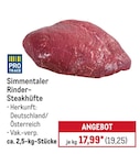 METRO Hannover - Simmentaler Rinder-Steakhüfte Angebot im Prospekt Simmentaler Rinder-Steakhüfte bei METRO im Hannover Prospekt für 19,25 €