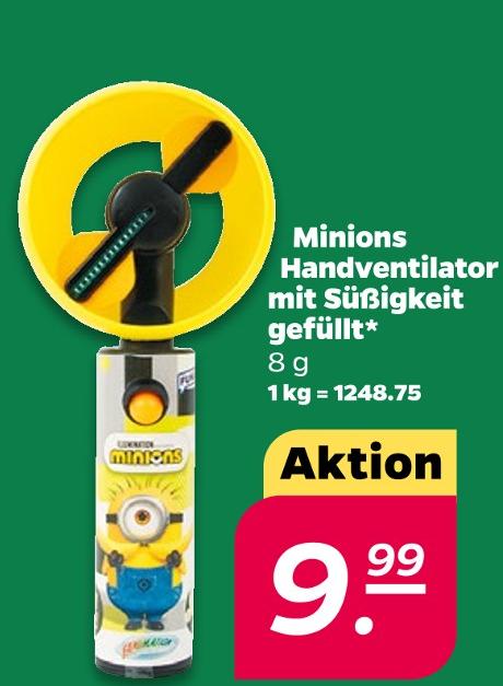 Handventilator mit Süßigkeit gefüllt