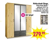 Kleiderschrank Chicago für 279,99 € bei SB Möbel Boss im Angebot Kleiderschrank Chicago im aktuellen SB Möbel Boss Prospekt