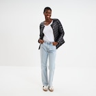 Doudoune col rond manches longues noir femme en promo chez La Halle Neuilly-sur-Seine à 15,00 €