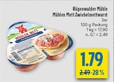 Mühlen Mett Zwiebelmettwurst bei diska im Pölzig Prospekt für 1,79 €