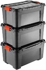 Lot de 3 malles de rangement 40 L Tontarelli avec couvercles dans le catalogue Castorama