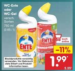 Aktuelles WC-Ente oder WC-Gel Angebot bei Netto Marken-Discount in Pforzheim ab 1,99 €