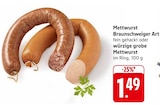 EDEKA Trierweiler - Mettwurst Braunschweiger Art fein gehackt Angebot im Prospekt Mettwurst Braunschweiger Art fein gehackt bei EDEKA im Trierweiler Prospekt für 1,49 €
