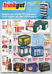 Aktueller Trinkgut GetrĂ€nkemĂ€rkte Prospekt fĂŒr Duisburg 18.09.2023 - 23.09.2023 Trinkgut Prospekt fĂŒr Duisburg mit 4 Seiten