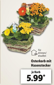 Osterkorb mit Hasenstecker