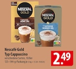 Nescafé Gold Typ Cappuccino Angebote bei famila Nordost Elmshorn für 2,49 €