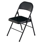 Chaise pliante métal noir - CARREFOUR HOME - Carrefour à Paris Chaise pliante métal noir - CARREFOUR HOME en promo chez Carrefour Paris à 14,99 €