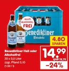 Hell im Angebot bei Netto Marken-Discount in Karlsbad Hell Angebote von Benediktiner bei Netto Marken-Discount Karlsbad für 14,99 €