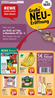 Bio Bananen im REWE Prospekt "Dein Markt" mit 18 Seiten (Mannheim)