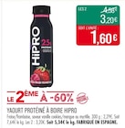 Yaourt Protéiné à Boire Fraise/Framboise - HiPRO en promo à 3,20 € chez Supermarchés Match Yaourt Protéiné à Boire Fraise/Framboise - HiPRO dans le catalogue Supermarchés Match