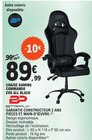 Chaise gaming commando evo all black - BETTERPLAY en promo chez E.Leclerc Chartres à 89,99 €