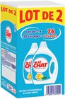Lessive liquide sensitive savon de Marseille 2x38 - LE CHAT en promo chez Intermarché Super Houilles à 11,66 €