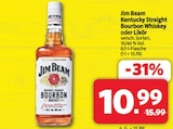 Kentucky Straight Bourbon Whiskey oder Likör Angebote von Jim Beam bei Markant Nordwest Osnabrück für 10,99 €